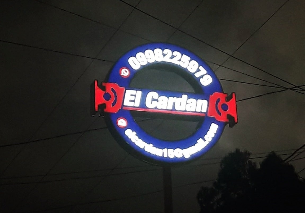 letrero cardanes repuetos el cardan